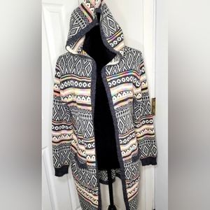 Monteau Multicolor Patterned Cardigan